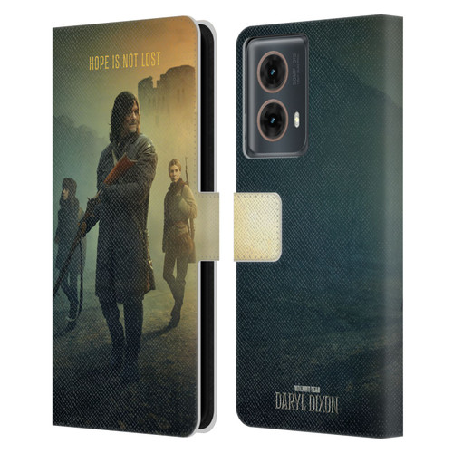 The Walking Dead: Daryl Dixon Key Art Group Leather Book Wallet Case Cover For Motorola Moto G85