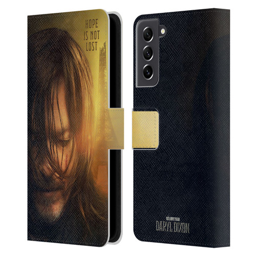The Walking Dead: Daryl Dixon Key Art Full Face Leather Book Wallet Case Cover For Samsung Galaxy S21 FE 5G