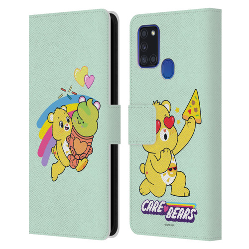 Care Bears Sweet And Savory Funshine Ice Cream Leather Book Wallet Case Cover For Samsung Galaxy A21s (2020)