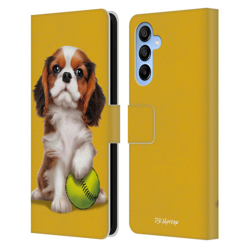 P.D. Moreno Sport Puppies Cavalier King Charles Baseball Leather Book Wallet Case Cover For Samsung Galaxy A16 5G