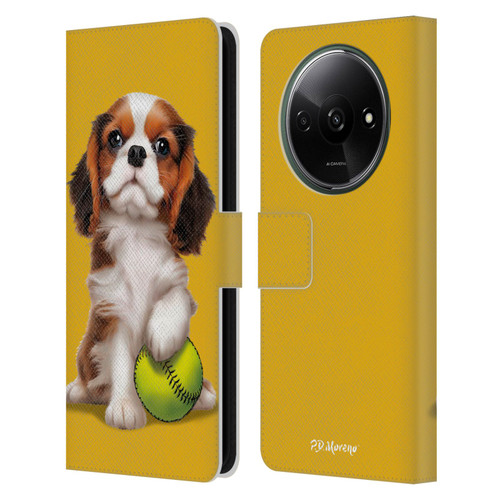 P.D. Moreno Sport Puppies Cavalier King Charles Baseball Leather Book Wallet Case Cover For Xiaomi Redmi A3