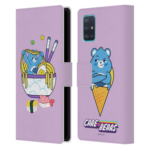 Care Bears Sweet And Savory Grumpy Ramen Sushi Leather Book Wallet Case Cover For Samsung Galaxy A51 (2019)