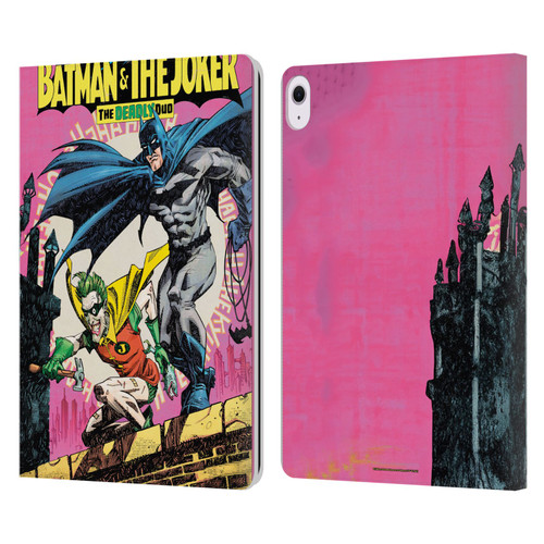 Batman DC Comics 90th Anniversary Comic Books Batman And Joker Leather Book Wallet Case Cover For Apple iPad Air 13 2024