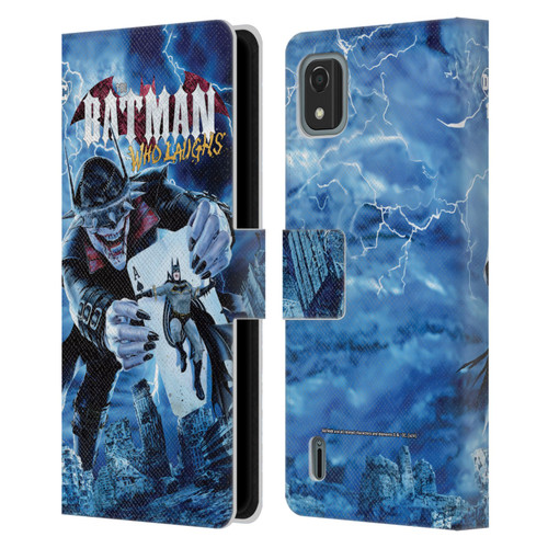 Batman DC Comics 90th Anniversary Comic Books The Batman Who Laughs Leather Book Wallet Case Cover For Nokia C2 2nd Edition