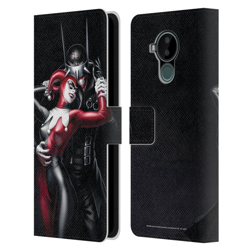 Batman DC Comics 90th Anniversary Comic Books Harley Quinn Leather Book Wallet Case Cover For Nokia C30