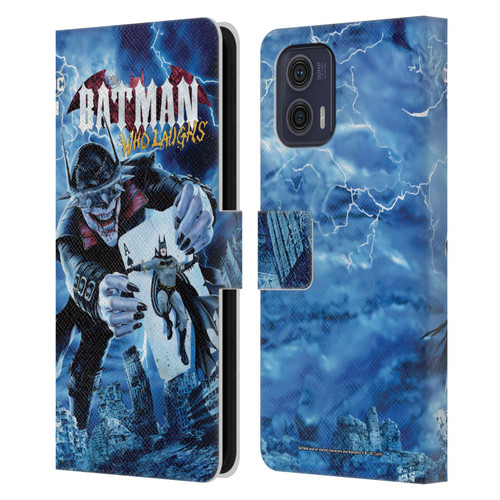 Batman DC Comics 90th Anniversary Comic Books The Batman Who Laughs Leather Book Wallet Case Cover For Motorola Moto G73 5G