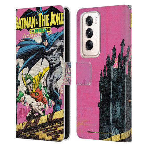 Batman DC Comics 90th Anniversary Comic Books Batman And Joker Leather Book Wallet Case Cover For OPPO Reno12 5G
