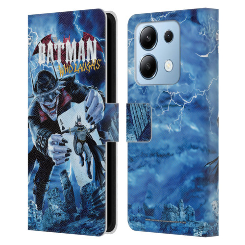 Batman DC Comics 90th Anniversary Comic Books The Batman Who Laughs Leather Book Wallet Case Cover For Xiaomi Redmi Note 13/13 Pro 5G