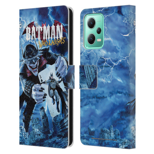 Batman DC Comics 90th Anniversary Comic Books The Batman Who Laughs Leather Book Wallet Case Cover For Xiaomi Redmi Note 12 5G