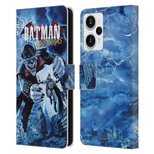 Batman DC Comics 90th Anniversary Comic Books The Batman Who Laughs Leather Book Wallet Case Cover For Xiaomi Redmi Note 12T