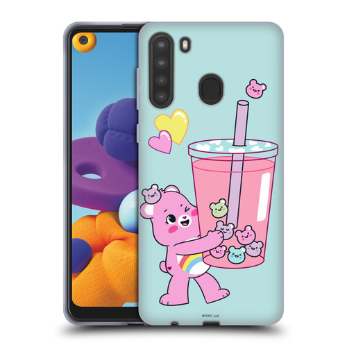 Care Bears Sweet And Savory Cheer Drink Soft Gel Case for Samsung Galaxy A21 (2020)