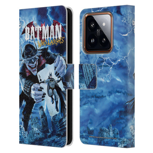 Batman DC Comics 90th Anniversary Comic Books The Batman Who Laughs Leather Book Wallet Case Cover For Xiaomi 14