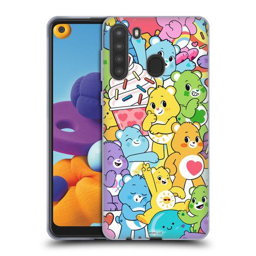 Care Bears Sweet And Savory Character Pattern Soft Gel Case for Samsung Galaxy A21 (2020)