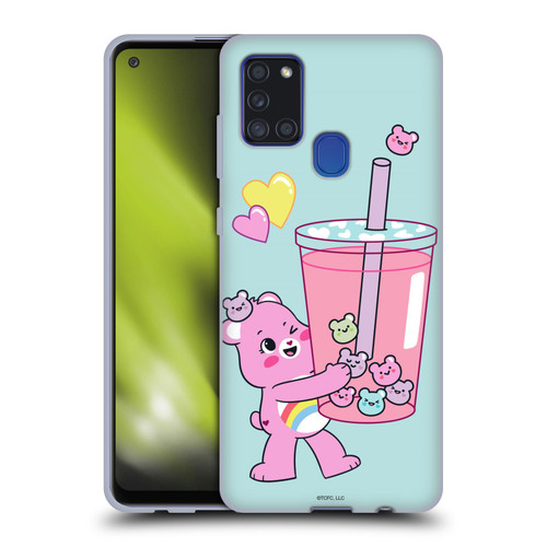 Care Bears Sweet And Savory Cheer Drink Soft Gel Case for Samsung Galaxy A21s (2020)