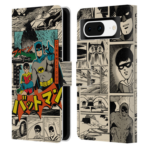 Batman DC Comics Bat-Manga! Collage Leather Book Wallet Case Cover For Google Pixel 8
