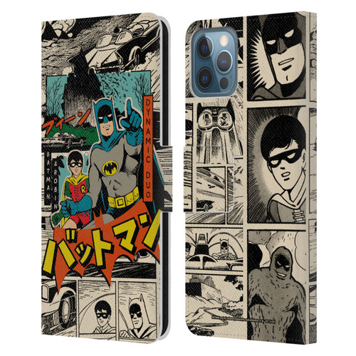 Batman DC Comics Bat-Manga! Collage Leather Book Wallet Case Cover For Apple iPhone 12 / iPhone 12 Pro