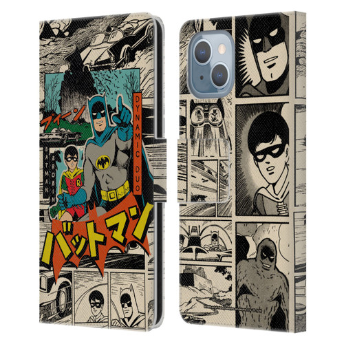 Batman DC Comics Bat-Manga! Collage Leather Book Wallet Case Cover For Apple iPhone 14