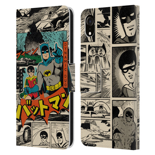 Batman DC Comics Bat-Manga! Collage Leather Book Wallet Case Cover For Apple iPhone XR