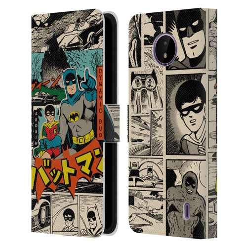 Batman DC Comics Bat-Manga! Collage Leather Book Wallet Case Cover For Nokia C10 / C20