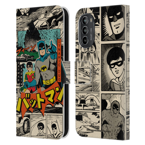 Batman DC Comics Bat-Manga! Collage Leather Book Wallet Case Cover For Motorola Moto G82 5G