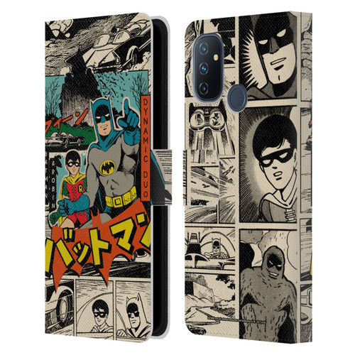 Batman DC Comics Bat-Manga! Collage Leather Book Wallet Case Cover For OnePlus Nord N100