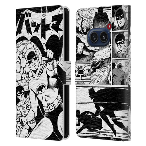 Batman DC Comics Bat-Manga! Black And White Leather Book Wallet Case Cover For Nothing Phone (2a)