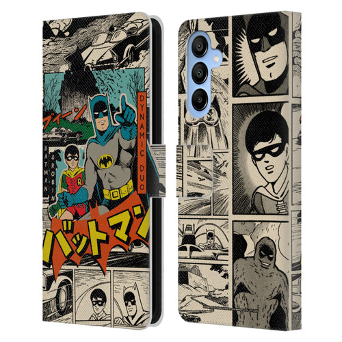 Batman DC Comics Bat-Manga! Collage Leather Book Wallet Case Cover For Samsung Galaxy A16 5G