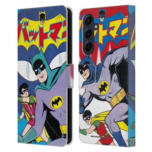 Batman DC Comics Bat-Manga! Comic Book Cover Leather Book Wallet Case Cover For Samsung Galaxy A55 5G