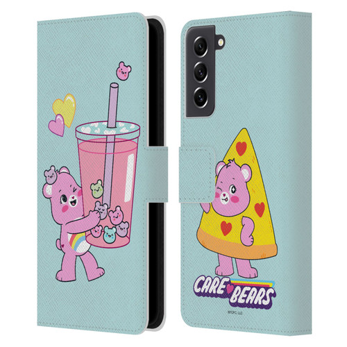 Care Bears Sweet And Savory Cheer Drink Leather Book Wallet Case Cover For Samsung Galaxy S21 FE 5G