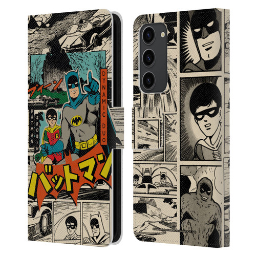 Batman DC Comics Bat-Manga! Collage Leather Book Wallet Case Cover For Samsung Galaxy S23+ 5G