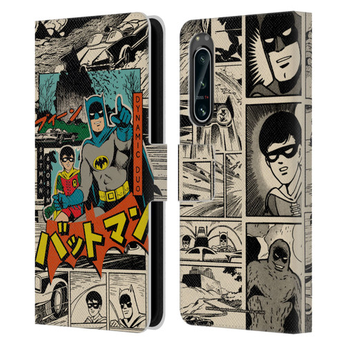 Batman DC Comics Bat-Manga! Collage Leather Book Wallet Case Cover For Sony Xperia 5 IV