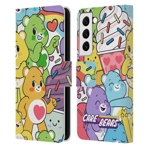 Care Bears Sweet And Savory Character Pattern Leather Book Wallet Case Cover For Samsung Galaxy S22 5G