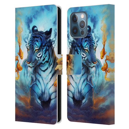 Jonas "JoJoesArt" Jödicke Big Cats Tiger Fish Leather Book Wallet Case Cover For Apple iPhone 12 Pro Max