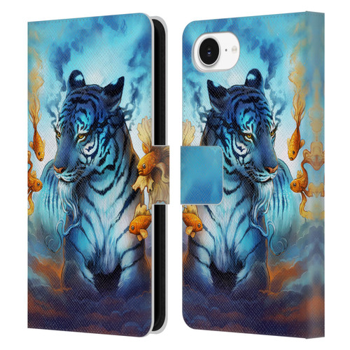 Jonas "JoJoesArt" Jödicke Big Cats Tiger Fish Leather Book Wallet Case Cover For Apple iPhone 16e