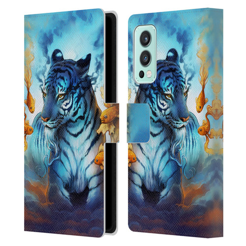Jonas "JoJoesArt" Jödicke Big Cats Tiger Fish Leather Book Wallet Case Cover For OnePlus Nord 2 5G