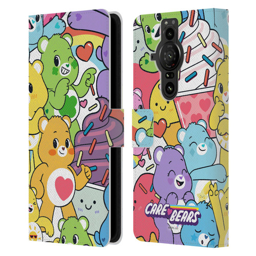 Care Bears Sweet And Savory Character Pattern Leather Book Wallet Case Cover For Sony Xperia Pro-I