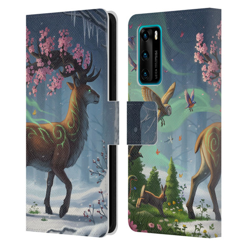 Jonas "JoJoesArt" Jödicke Fantasy Forest Springbringer Leather Book Wallet Case Cover For Huawei P40 5G
