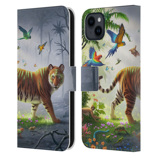 Jonas "JoJoesArt" Jödicke Fantasy Forest Healer's Touch Leather Book Wallet Case Cover For Apple iPhone 15 Plus