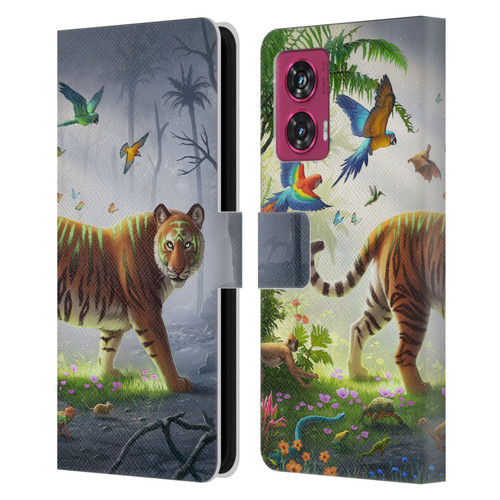 Jonas "JoJoesArt" Jödicke Fantasy Forest Healer's Touch Leather Book Wallet Case Cover For Motorola Edge 50 Fusion