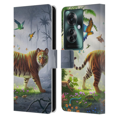Jonas "JoJoesArt" Jödicke Fantasy Forest Healer's Touch Leather Book Wallet Case Cover For OPPO Reno11 F 5G / F25 Pro 5G