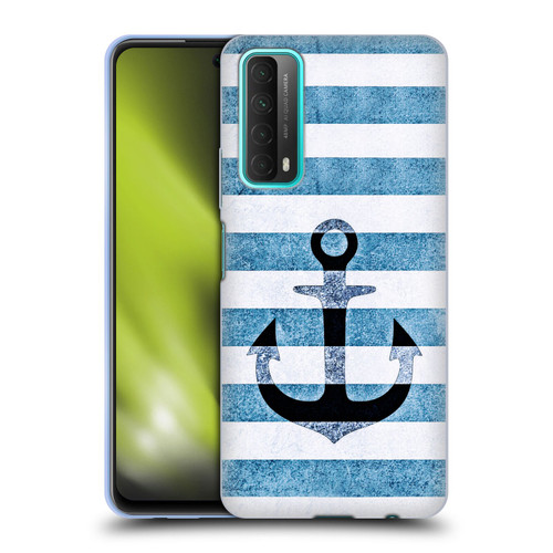 Monika Strigel Vintage Anchors Indigo Soft Gel Case for Huawei P Smart (2021)
