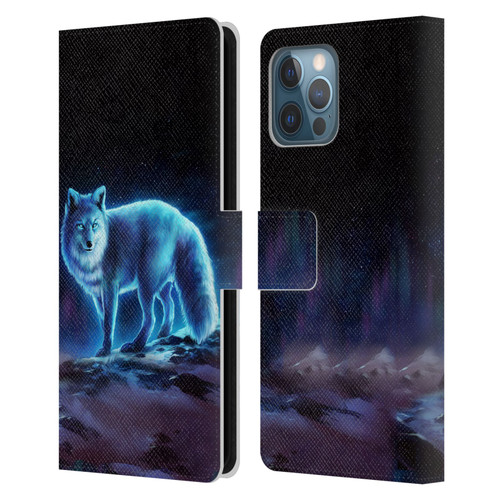 Jonas "JoJoesArt" Jödicke Wildlife Ice Fox Leather Book Wallet Case Cover For Apple iPhone 12 Pro Max