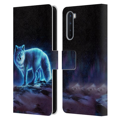 Jonas "JoJoesArt" Jödicke Wildlife Ice Fox Leather Book Wallet Case Cover For OnePlus Nord 5G