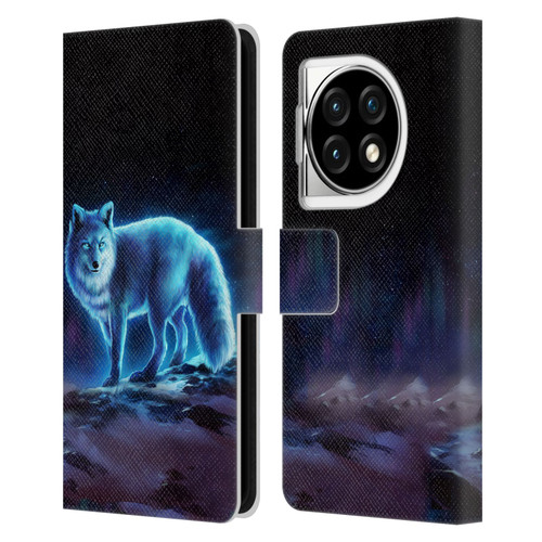 Jonas "JoJoesArt" Jödicke Wildlife Ice Fox Leather Book Wallet Case Cover For OPPO OnePlus Ace 3 5G