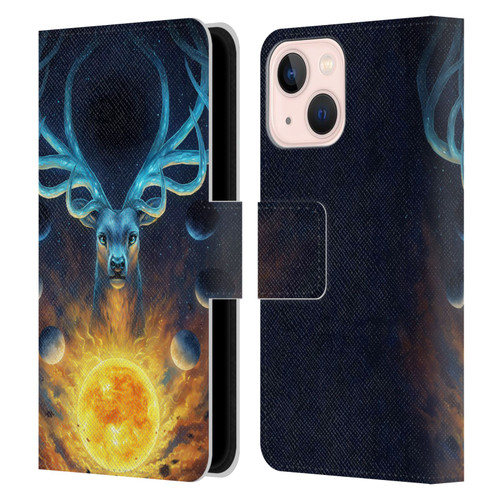 Jonas "JoJoesArt" Jödicke Wildlife 2 Celestial Leather Book Wallet Case Cover For Apple iPhone 13 Mini