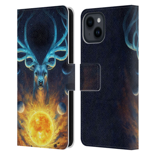 Jonas "JoJoesArt" Jödicke Wildlife 2 Celestial Leather Book Wallet Case Cover For Apple iPhone 15