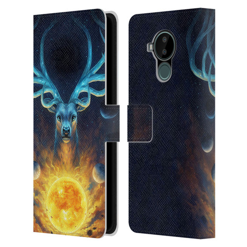 Jonas "JoJoesArt" Jödicke Wildlife 2 Celestial Leather Book Wallet Case Cover For Nokia C30