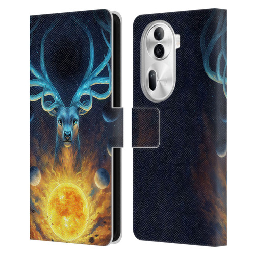 Jonas "JoJoesArt" Jödicke Wildlife 2 Celestial Leather Book Wallet Case Cover For OPPO Reno11