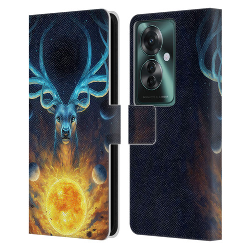 Jonas "JoJoesArt" Jödicke Wildlife 2 Celestial Leather Book Wallet Case Cover For OPPO Reno11 F 5G / F25 Pro 5G