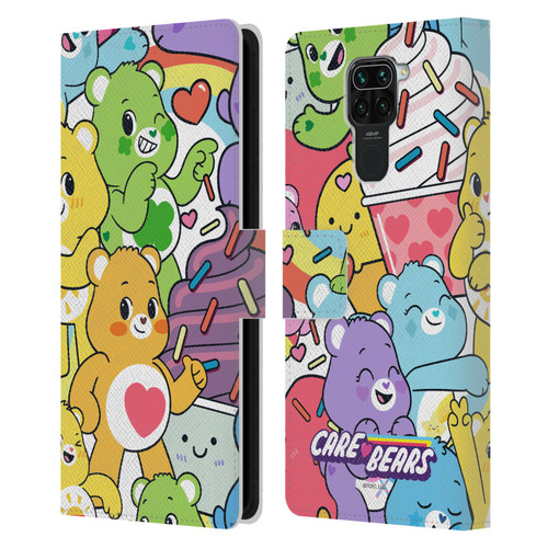 Care Bears Sweet And Savory Character Pattern Leather Book Wallet Case Cover For Xiaomi Redmi Note 9 / Redmi 10X 4G